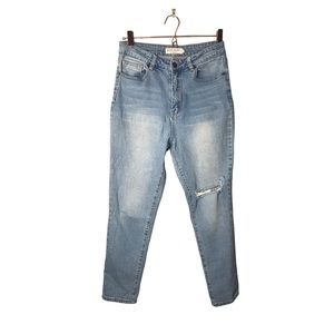 Great Smokey | High waist Distressed straight leg denim jeans